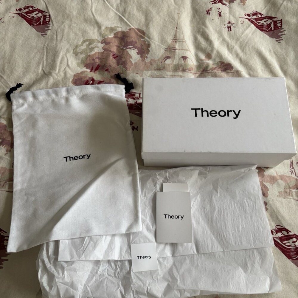 Theory New Block Heel Women’s Leather Slingback shoes in Gold - Picture 8 of 8